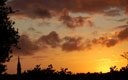 Coucher de soleil sur la campagne