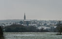 La campagne environnante sous la neige